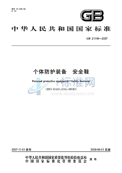 个体防护装备 安全鞋