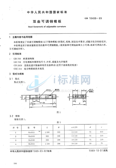 双曲可调钢模板