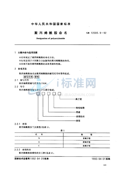 聚丙烯酰胺命名