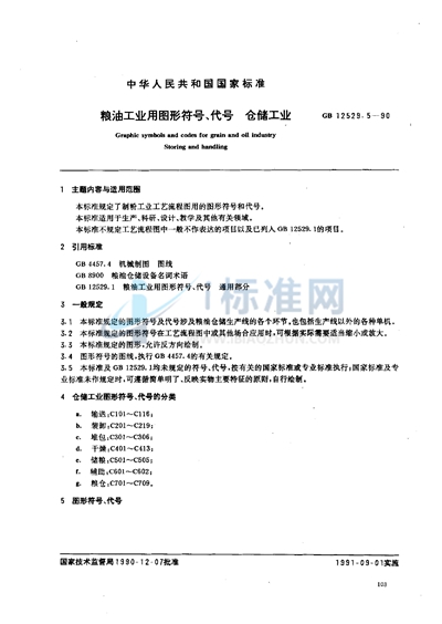 粮油工业用图形符号、代号  仓储工业