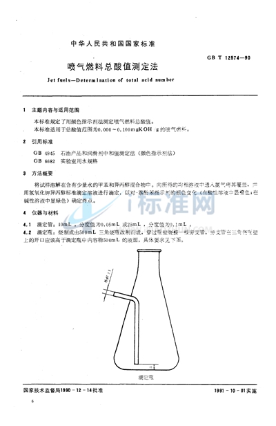 喷气燃料总酸值测定法