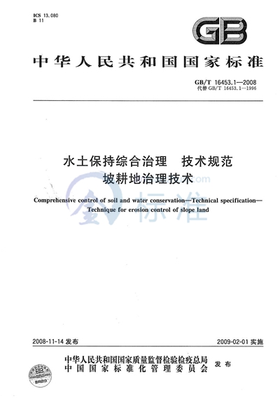 水土保持综合治理  技术规范  坡耕地治理技术