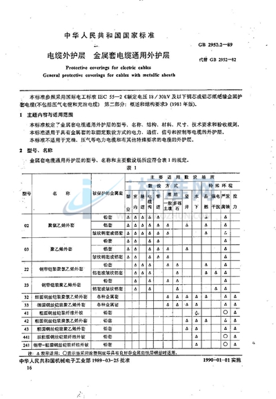 电缆外护层  金属套电缆通用外护层