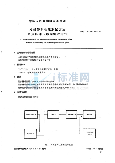 发射管电性能测试方法  同步脉冲压缩的测试方法