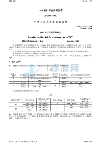 35 kV及以下变压器瓷套