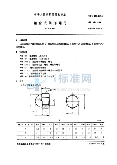 组合式盖形螺母