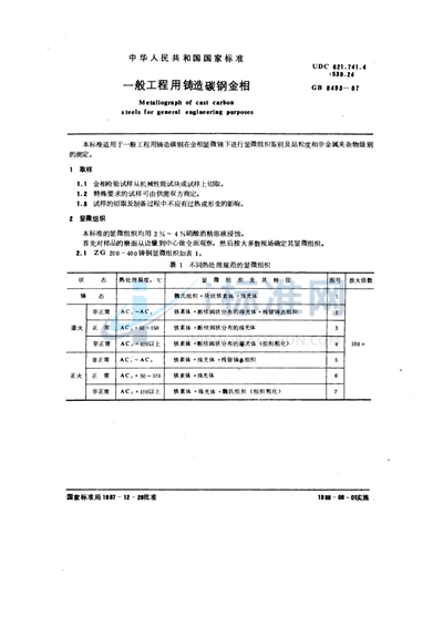 一般工程用铸造碳钢金相