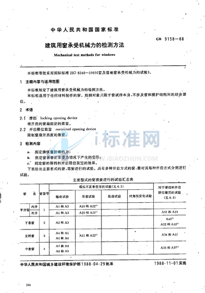 建筑用窗承受机械力的检测方法