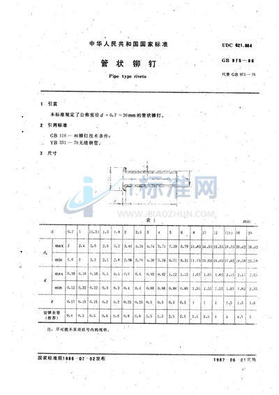 管状铆钉