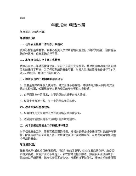 年度报告(精选)