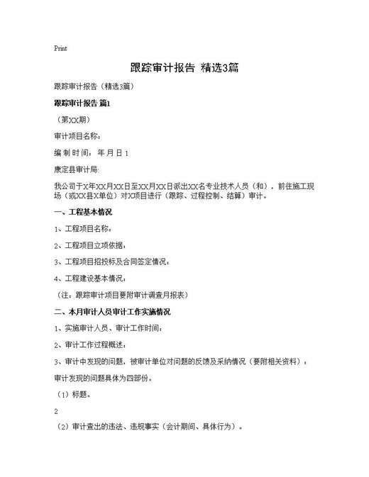 跟踪审计报告(精选)